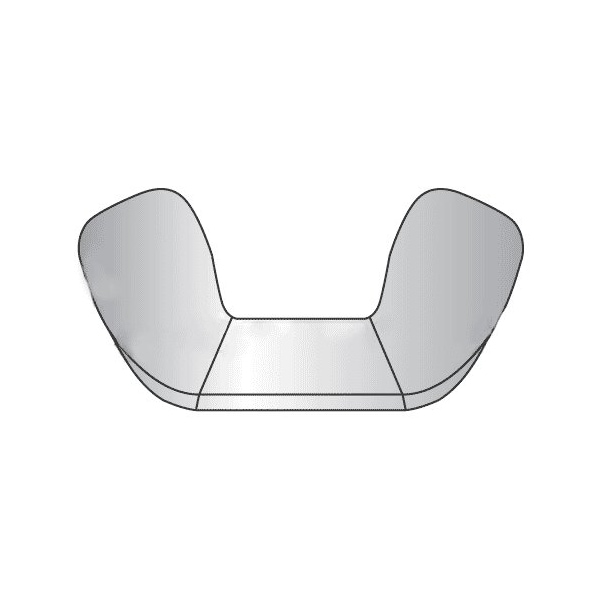 Newport Fasteners Wing Nut, #8-32, Stainless Steel, Plain, 0.47 in Ht, 0.91 in Max Wing Span, 100 PK 775425-PR-100 - main
